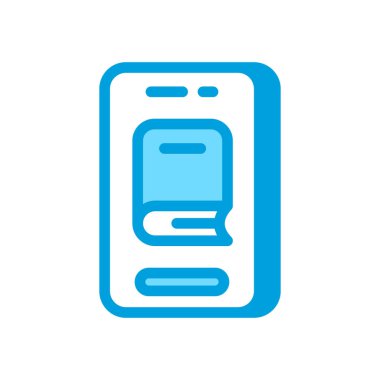 Vektör olarak E kitap simgesi. Logotype