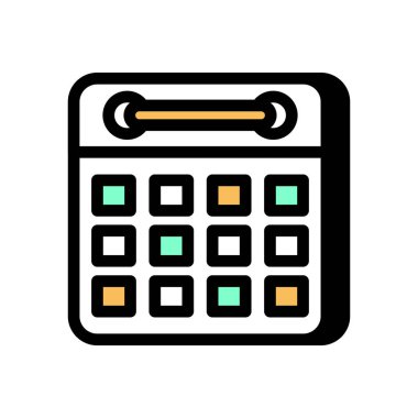 Takvim simgesi vektörde. Logotype