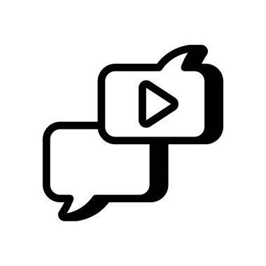 Vektör olarak video pazarlama simgesi. Logotype