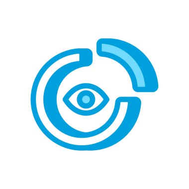 Vizyon simgesi vektörde. Logotype