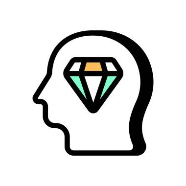 Vektör olarak birinci şahsiyet simgesi. Logotype