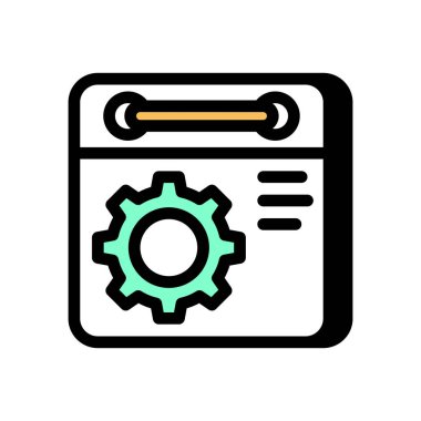 Vektör olarak zaman çizgisi simgesi. Logotype