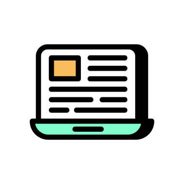 Vektör olarak çevrimiçi günlük simgesi. Logotype