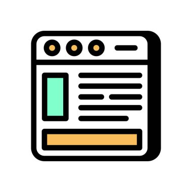 Şablon simgesi vektörde. Logotype