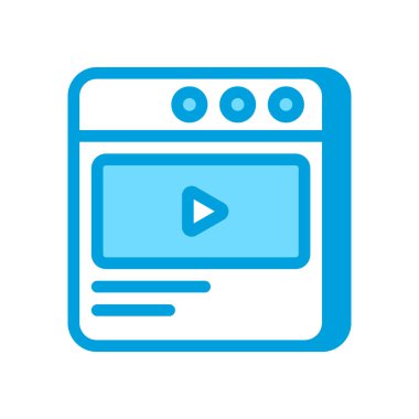 Vektör olarak video paylaşım platformu simgesi. Logotype