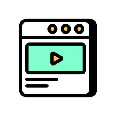 Video Sharing Platform icon in vector. Logotype