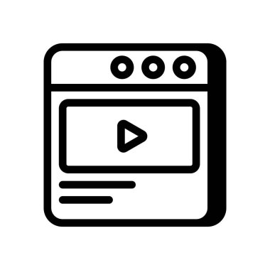 Vektör olarak video paylaşım platformu simgesi. Logotype