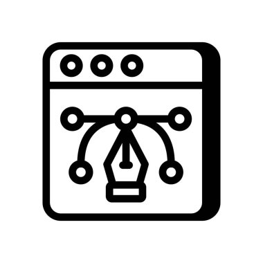 Vektör olarak Web Tasarım simgesi. Logotype