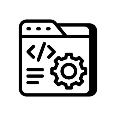 Vektör içinde kodlama simgesi. Logotype