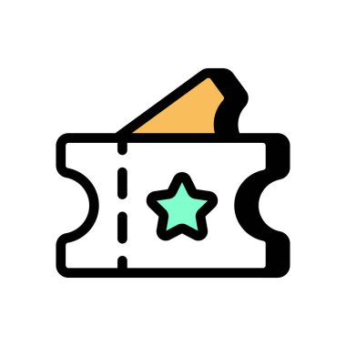 Vektör cinsinden sinema bileti simgesi. Logotype