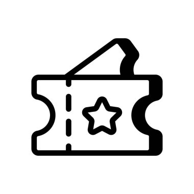 Vektör cinsinden sinema bileti simgesi. Logotype