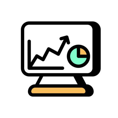 Vektör olarak analiz simgesi. Logotype