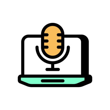 Vektör olarak ses arama simgesi. Logotype