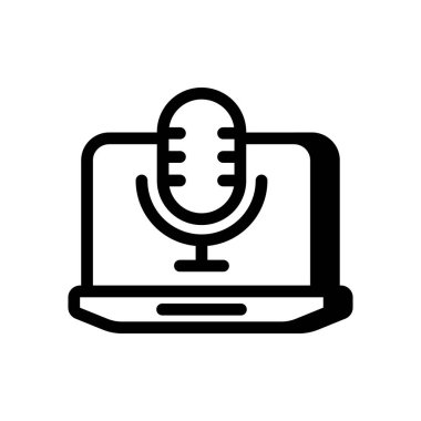 Vektör olarak ses arama simgesi. Logotype