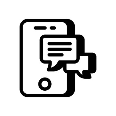 Vektör olarak sohbet simgesi. Logotype