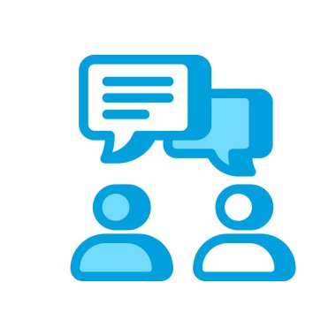 Vektör içinde tartışma simgesi. Logotype