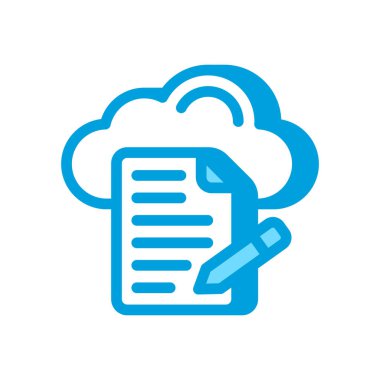 Vektör olarak bulut yazma simgesi. Logotype