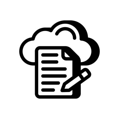 Vektör olarak bulut yazma simgesi. Logotype