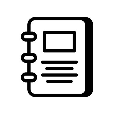 Vektör olarak Not Defteri simgesi. Logotype