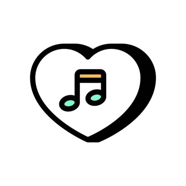 Aşk Şarkısı ikonu. Logotype