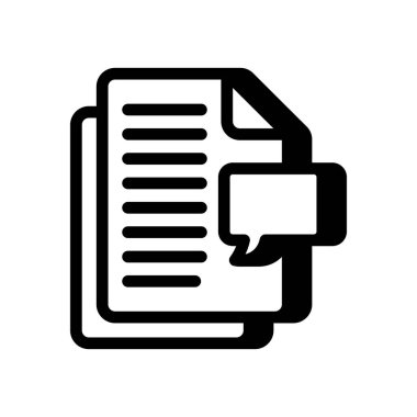 Vektör içinde içerik simgesi üzerine yorumlar. Logotype