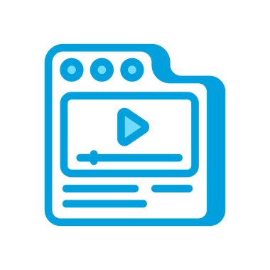 Vektör olarak video simgesi. Logotype