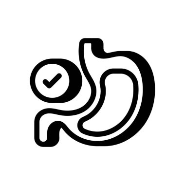 Vektör olarak sağlıklı sindirim sistemi simgesi. Logotype