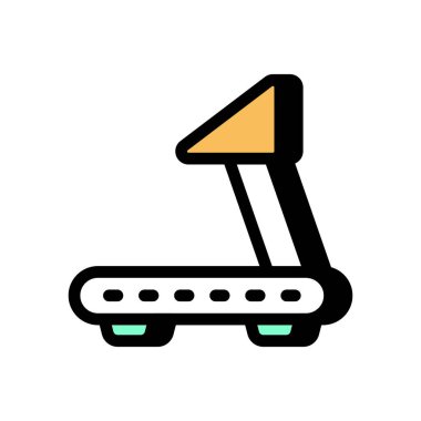 Koşu bandı simgesi vektörde. Logotype