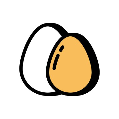 Yumurta simgesi vektörde. Logotype