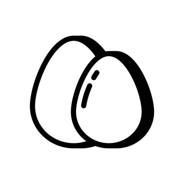 Yumurta simgesi vektörde. Logotype