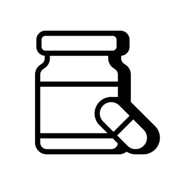 Vektör olarak vitamin hapları ikonu. Logotype