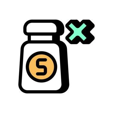 Vektörde tuzsuz simge. Logotype