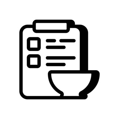 Vektör olarak yemek planlama simgesi. Logotype