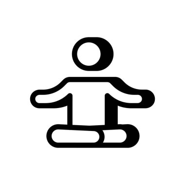 Vektör olarak meditasyon simgesi. Logotype