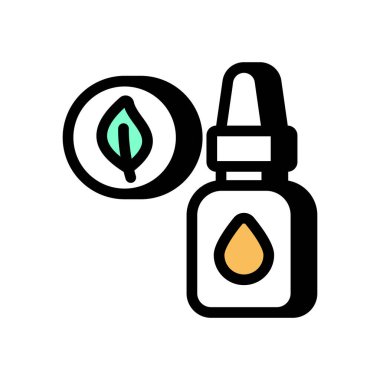 Vektör içinde temel yağ simgesi. Logotype