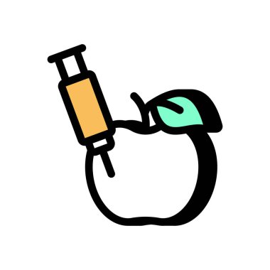 Vektör olarak GMO serbest simgesi. Logotype