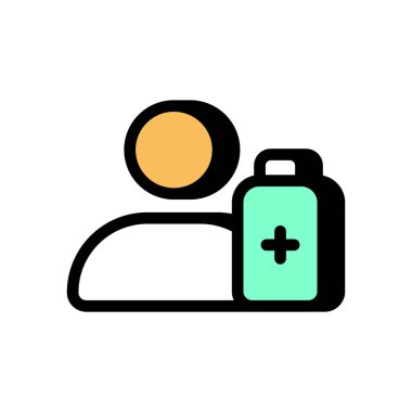 Ağrı kesici ikonu. Logotype