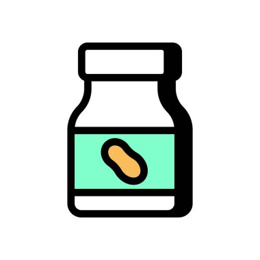 Vektör olarak Fıstık Ezmesi simgesi. Logotype