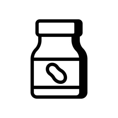 Vektör olarak Fıstık Ezmesi simgesi. Logotype