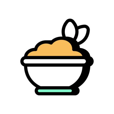 Humus simgesi vektörde. Logotype