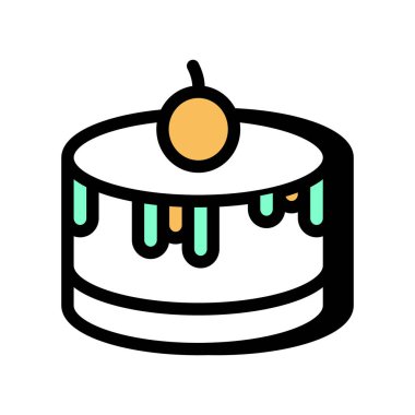 Pan Cake simgesi vektörde. Logotype