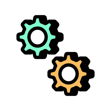 Vektör içinde işlem simgesi. Logotype