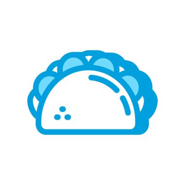 Taco ikonu vektörde. Logotype