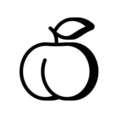 Şeftali ikonu vektör. Logotype