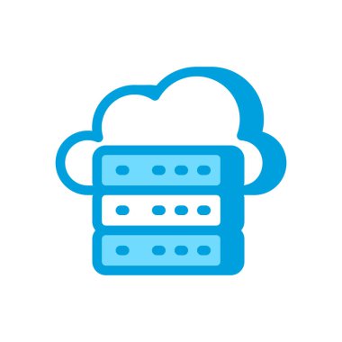 Bulut Sunucusu simgesi vektörde. Logotype