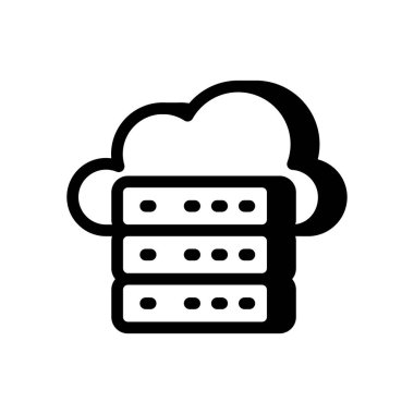 Bulut Sunucusu simgesi vektörde. Logotype