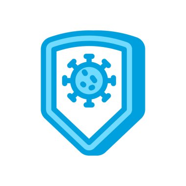 Virüs korumalı simge vektör içinde. Logotype