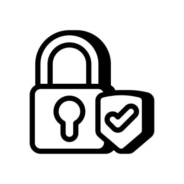 Güvenli Kilit simgesi vektörde. Logotype