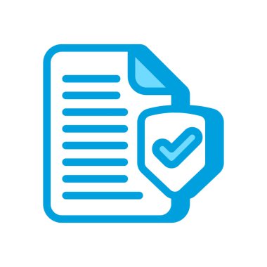 Belge simgesini vektörde güvene al. Logotype