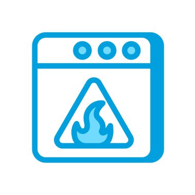 Duvar Uyarı simgesini vektör olarak ateşle. Logotype